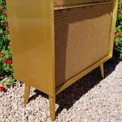 Silvertone Vintage Tube Amp 1961 Refinished Gold Top Sounds Amazing Delta Blues Sound image 4