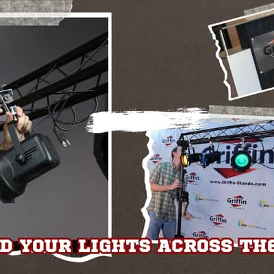 Griffin Triangle Trussing Segment - Extension 5Ft Extra Truss Section for DJ Lighting System Stand Mount Light Cans & Sound Effects for Pro Audio Equipment Gear Parties, Live Gigs & Stage image 9