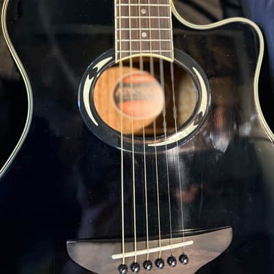 Yamaha APX500III Thinline Acoustic/Electric Guitar 2010s - Black image 4