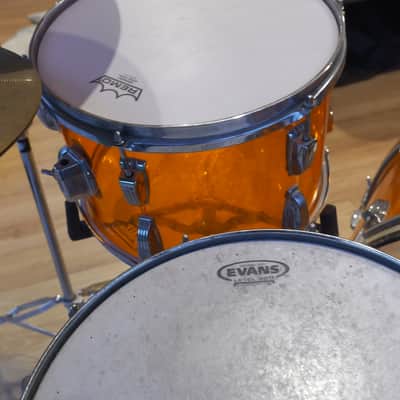 RARE Ludwig Vistalite Orange Drum Kit Owned by Michael Lee (Page & Plant) SIGNED - Delivery Available imagen 10