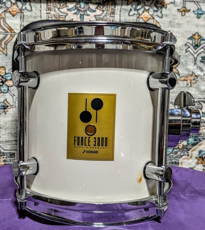 SONOR FORCE 3000 8X8 TOM W/ MOUNT ARM Force 3000 Early 90s - White image 1