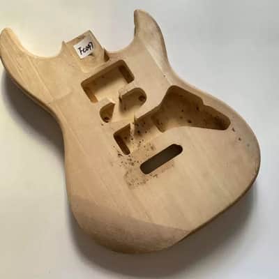 ST model vibrato electric guitar body - DIY unfinished product - dual single dual pickups - solid wood image 1