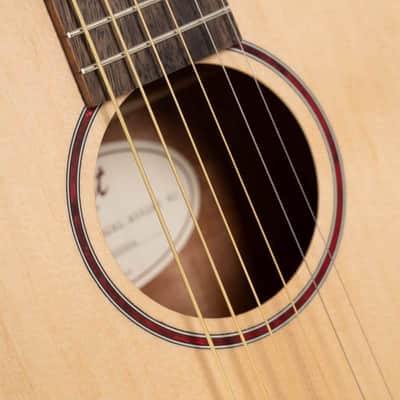 Cort EARTHGO-OP Earth Series Go Hyvibe Solid Sitka Spruce Top Mahognay Neck 6-String Travel Acoustic-Electric Guitar w/Gig Bag image 3