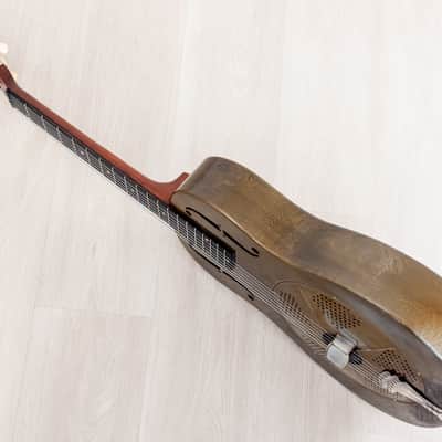 1931 National Sears, Roebuck & Co. Duolian Vintage Single Cone Resonator Frosted Duco w/ Case image 13
