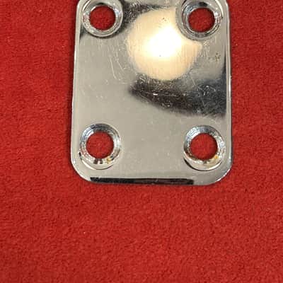 Luthier’s Lot of Nine Teisco/Unknown USA & Japanese Sized Guitar Backplates & Bridge Parts - Chrome/Steel image 4