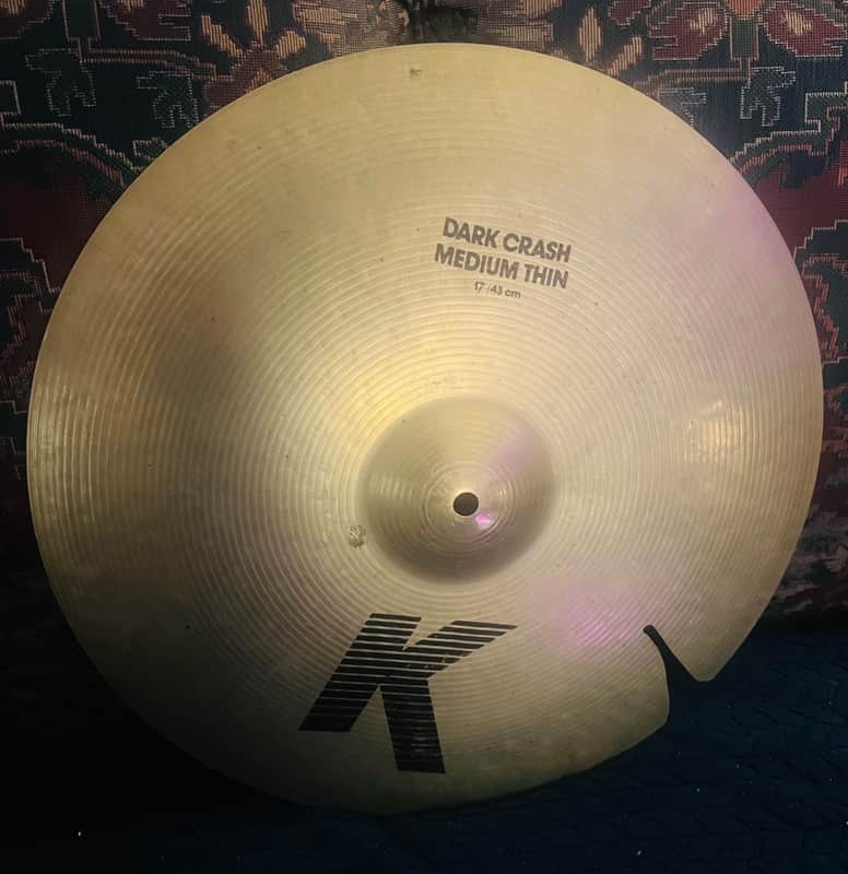 Zildjian 17" Dark Crash Medium Thin 1980's - Modified image 1