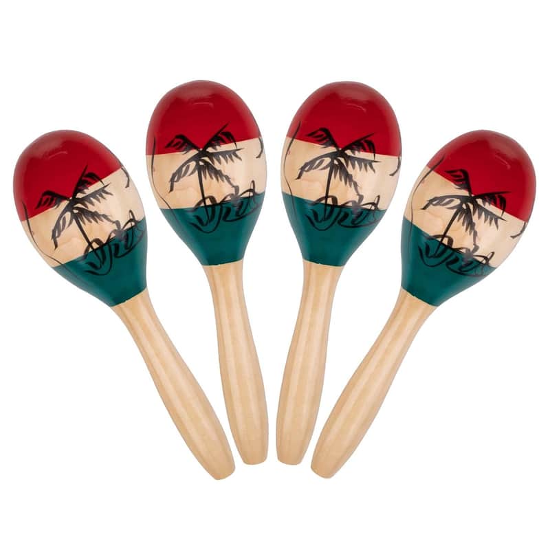 2025 Unbranded 4 Pack Wood Maracas Musical Painted Wooden Mara...