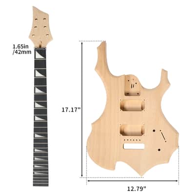 🎸Unmarked E Series Electric Guitar Kit +Whammy / Tremolo +Rosewood FB +Strap +Cable +Pick!🎸 image 5