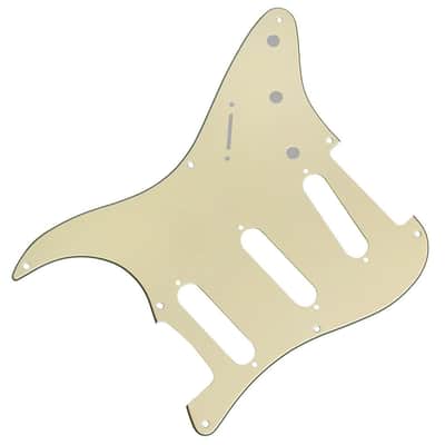 Stratocaster Guitar Pickguard + Back Plate Set 3 Ply Cream 8 Hole SSS with Screws image 4