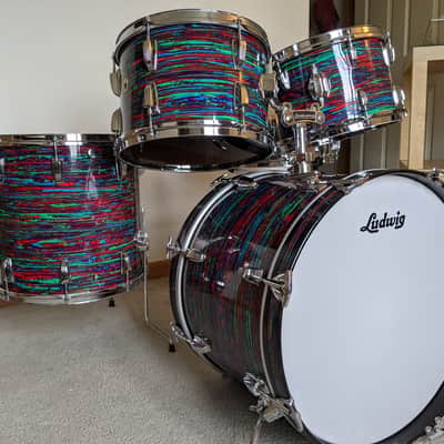 Ludwig Big Beat/Hollywood 1969 Psychedelic Red image 2