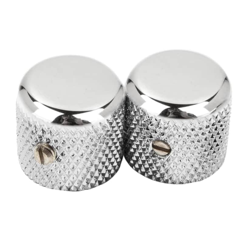 Fender Pure Vintage '52 Telecaster® Knurled Knobs, (2), Chrome image 1