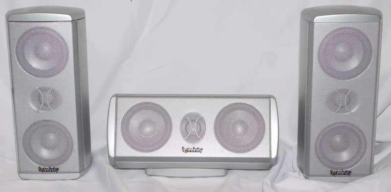 Infinity SAT 1100 3 piece speaker set with stand for center image 1