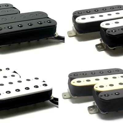 Nami Bucker HH Set ~ Bridge + Neck A5 Heavy Humbucker Pickups, Great for Modern Metal ~ Zebra White Black image 4