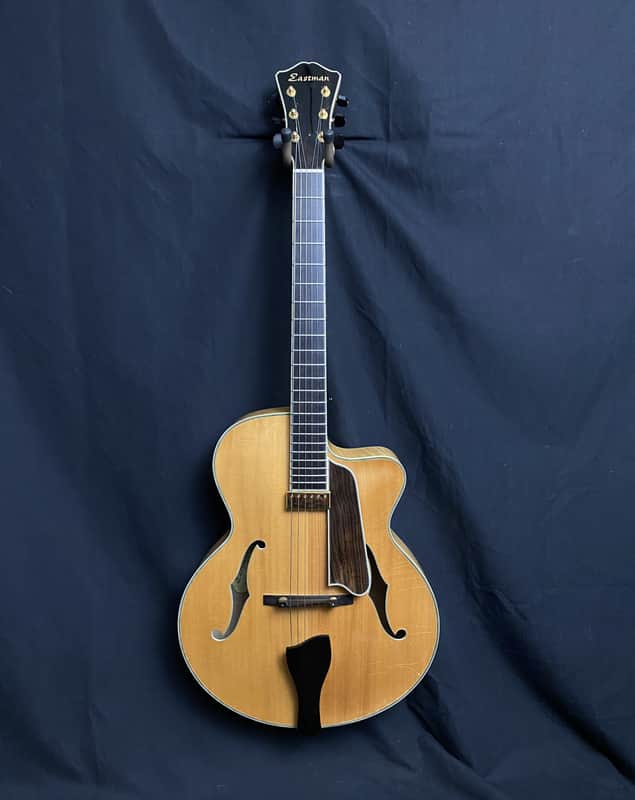 Eastman AR805CE Archtop Guitar, Natural image 1