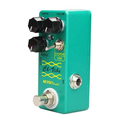 Mosky CH Vibe Chorus Vibe Vibrato Guitar FX Pedal Depth Color Speed Knob True Bypass image 4