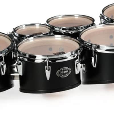 Tama MT680234 Fieldstar Marching Tenor Drums Corps Standard Depth Sextet - 6/8/10/12/13/14-inch - Satin Black image 2