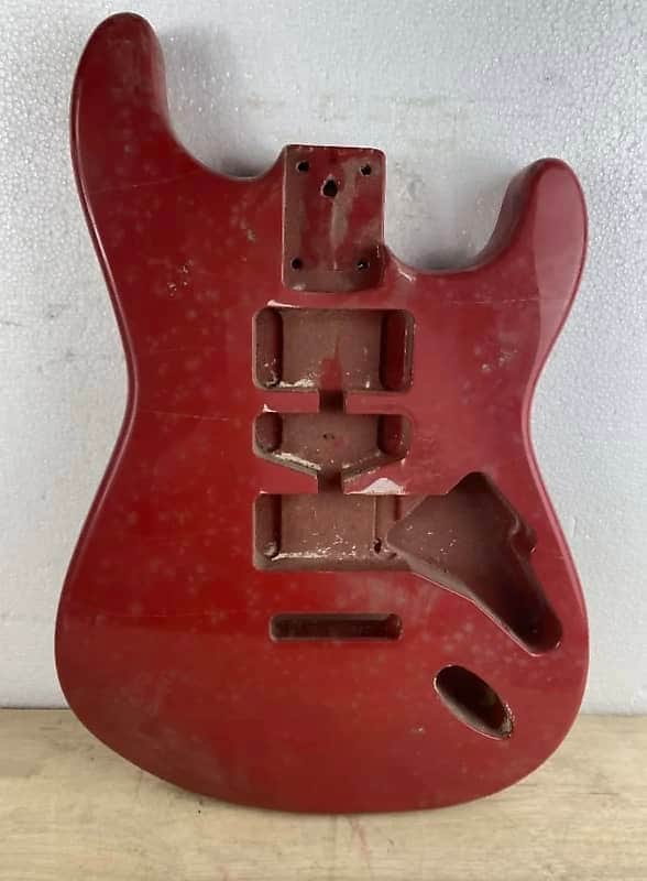 Red HSH Guitar Poplar Wood Strat Style Body image 1