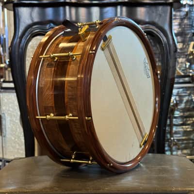 USED 2004 6.5x14 Stanbridge Claro Walnut, Goncalo Alves, & Pau Ferro Snare Drum w/ Pau Ferro Hoops image 6