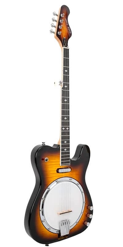 Gold Tone EBT Solid Mahogany Tele Body Flame Maple Top Maple Neck 5-String Electric Banjo image 1