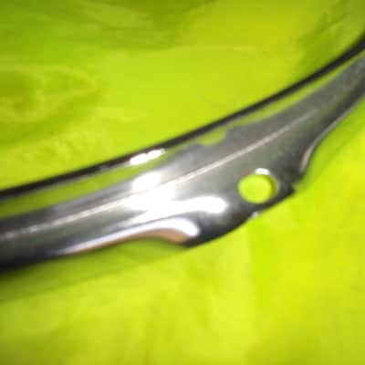 Rare One Drum 14" Chrome 4 Lug Hole Rims Hoops For Batter Side Tom image 3