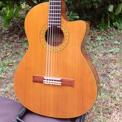 Yairi CE-2 Nylon Electric Classical Guitar with cutaway 2008+ SKB Case image 6