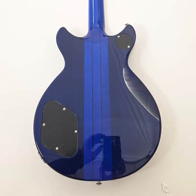 Agile AD-3200MCC Multi-Radius Blue Quilt Scale Electric Guitar with Binding and Trapezoid Inlays image 5