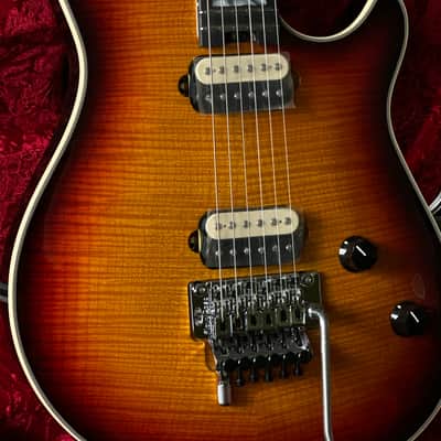 2020 EVH Wolfgang USA 5A Flametop Block Inlays Ebony Fretboard image 3