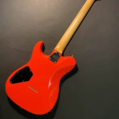 ESP Custom Shop Throbber made in Japan, semi acoustic Telecaster type guitar light Fiesta Red image 2