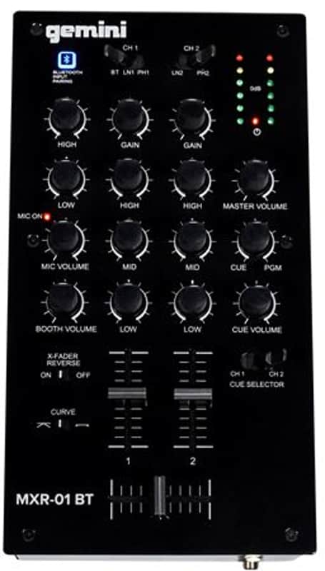 Gemini MXR01BT 2-Channel Pro DJ Mixer with BlueTooth image 1