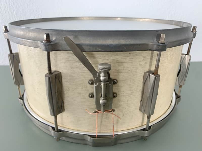 Gretsch Broadkaster Standard 40s Snare Drum 6.5 x 14" Rocket Lugs Stick Chopper Die Cast Rims image 1