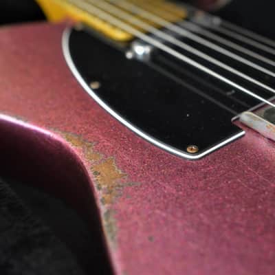 American Fender Telecaster Custom Heavy Relic Pink Gold Sparkle Colorshift! image 16