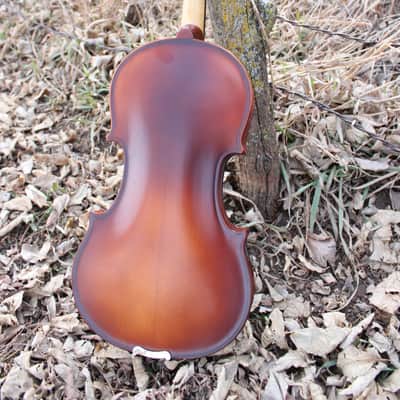 John Juzek 85 Violin Outfit with Case and Bow 4/4 size - Shaded Amber/Tobacco Brown Matte image 13