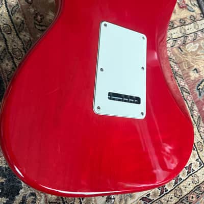 Fender American Deluxe Stratocaster 2000 - Transparent Red image 7