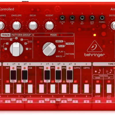 Behringer TD-3-SB Analog Bass Line Synthesizer - Strawberry