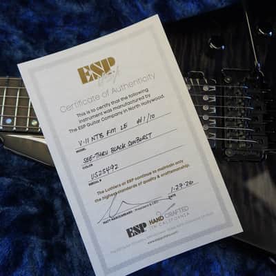 ESP USA V-IIFR | #1 of 10 Made Total | 2026 NAMM Display | See Thru Black Sunburst w/ Case image 8