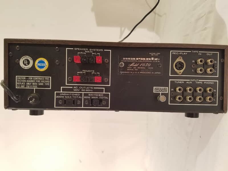 Marantz Model 1030 15-Watt Stereo Solid-State Integrated Amplifier image 2