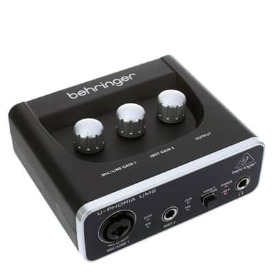 Behringer U-PHORIA UM2 2x2 USB Audio Interface, Podcast Bundle Broadcast Mic, Broadcast Arm W XLR, Studio Monitor Headphones image 7