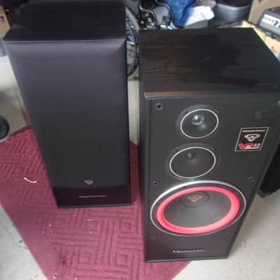 Pair of Cerwin-Vega VE-12 Floor Standing Home Stereo Speakers image 1