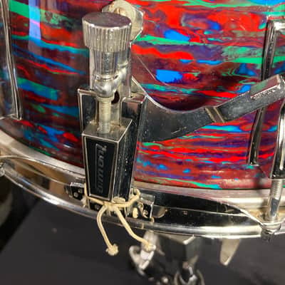 Ludwig 1971 Psychedelic Red - 5x14" Jazz Festival Snare Drum, Excellent! image 10