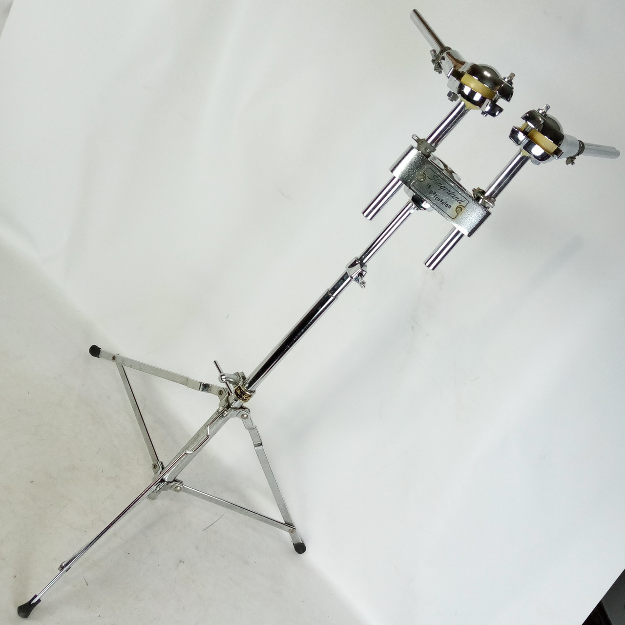 Slingerland SUPER Set-O-Matic Double Tom Drum Stand Mounts Holder Vintage #74 US — main photograph