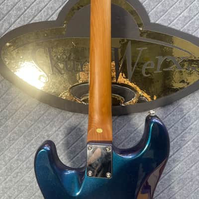 Firefly FF-ST Classic Chameleon Blue/Green HSS SOLD OUT! In USA Setup and Fret Polish image 14