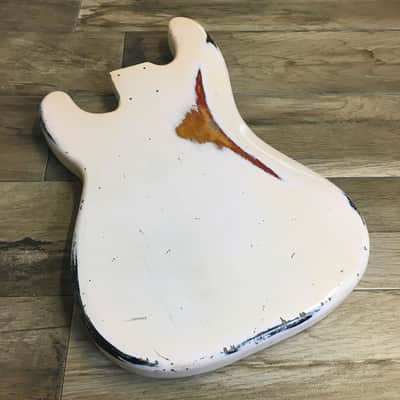 Made to Order - FRANCHIN Jupiter bass body Relic Aged 100% Nitro Lacquer COLOR OVER COLOR (Sunburst/ Black/ White/ Blue/ Green/ Yellow/ Red/ Pink/ Burgundy/ Purple/ Gold/ Silver, etc.) Basswood Poplar Precision-Bass Style Made in Italy image 14