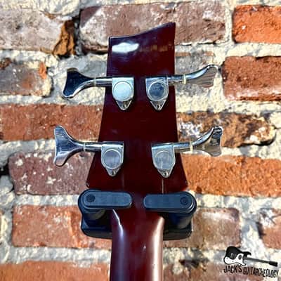 Economy Acoustic Electric 4-String Bass (2010s - Blue) image 6