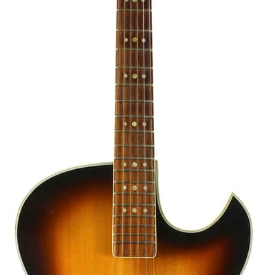 1967 Hofner President Florentine Model 66 Acoustic Archtop 5115-05 Brunette Sunburst image 6