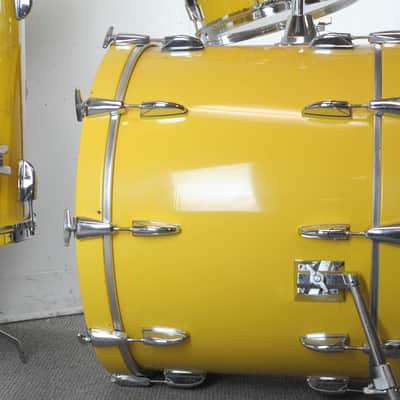 1980s Yamaha Tour Custom 8000 "Mellow Yellow" Drum Set image 8