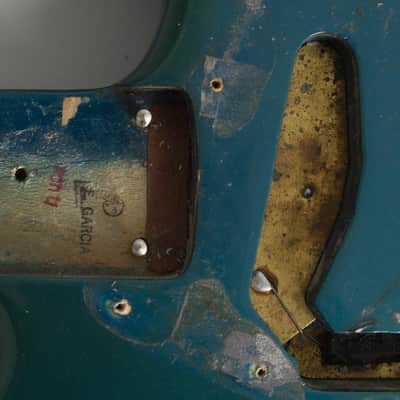 Fender Competition Mustang Solid Body Electric Guitar (1971), ser. #320028, original grey hard shell case. image 15