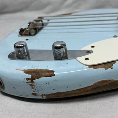 Fender USA Custom Shop '55 1955 Precision Bass Relic 4-string P-Bass with COA + Case 2020 - Sonic Blue / Roasted Maple neck image 16