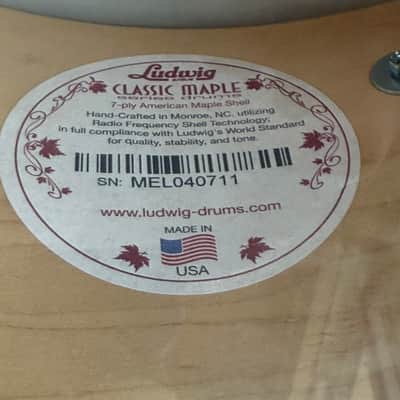 Ludwig Classic Maple Snare 6.5” x 14” 2001-present - Natural Maple image 4
