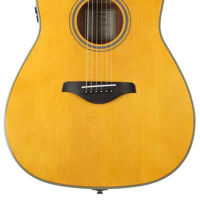 Yamaha FG-TA TransAcoustic Dreadnought Acoustic-electric Guitar - Vintage Tint image 2
