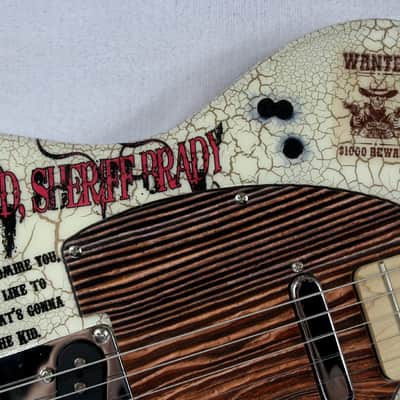 Custom Crackle Painted And Upgraded Fender Squier Telecaster With Graphics image 9